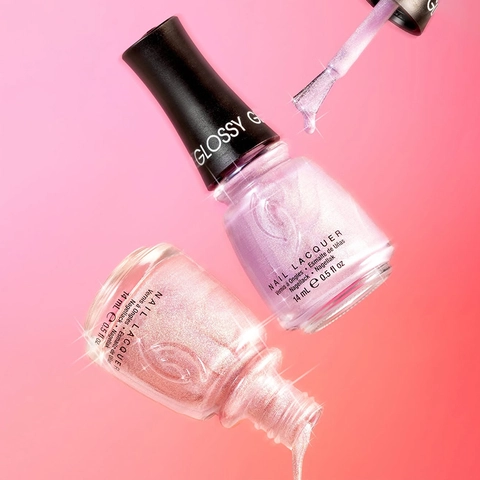 Nail polish bottle featured in a product shot