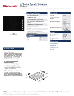 KCED600GBL by KitchenAid - 30 Electric Downdraft Cooktop with 4 Elements