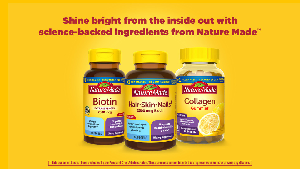 thumbnail video image 2 of Nature Made Collagen Gummies, Hydrolyzed Collagen Peptides Supplement, 60 Count, 2 of 10