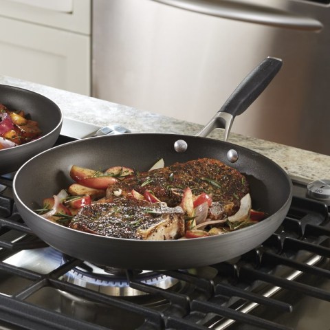 Select by Calphalon Hard-Anodized Nonstick Round Grill Pan - Black, 12 in -  Dillons Food Stores
