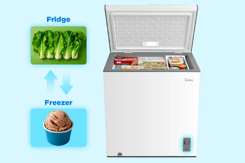 Midea 7 Cu. Ft. Garage-Ready Convertible Chest Freezer in White