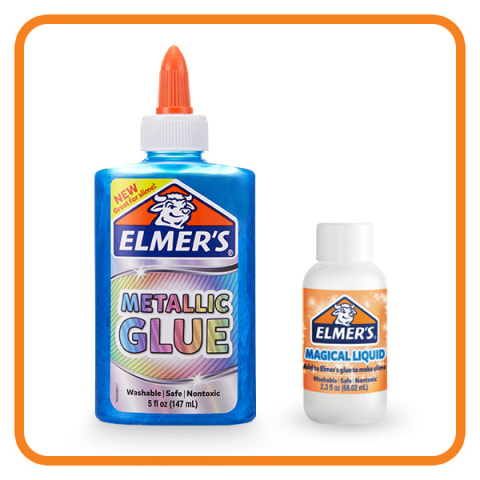 Elmer's Metallic Liquid Glue, Great for Making Slime, Washable, Teal, 5  Ounces
