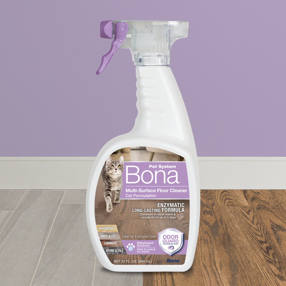thumbnail video image 2 of Bona® Pet System Multi-Surface Floor Cleaner, Cat Formulation 32 fl Oz, 2 of 9