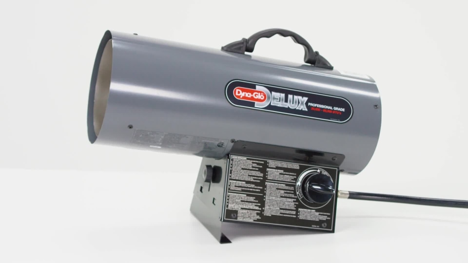 thumbnail video image 2 of Dyna-Glo 30,000 - 60,000 BTU Delux Propane (LP) Indoor/Outdoor Forced Air Heater, 2 of 11