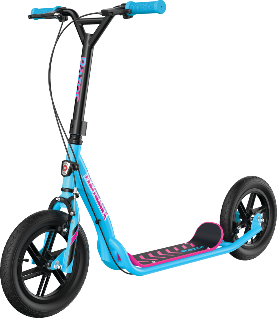 Razor A3 Kick Scooter for Kids Larger Wheels, Front Suspension
