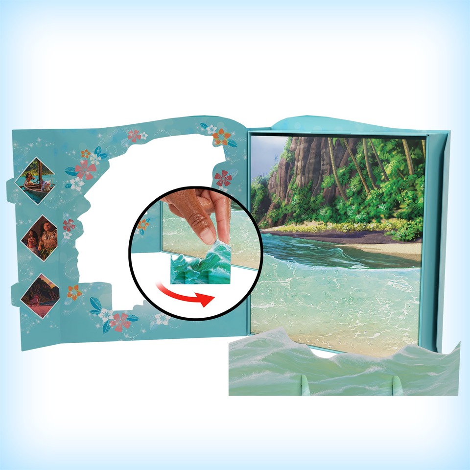 thumbnail video image 2 of Disney Princess Moana Story Pack with 1 Moana Small Doll, 5 Character Figures and 1 Accessory, 2 of 7
