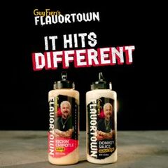 thumbnail video image 2 of Guy Fieri Flavortown Famous Donkey Sauce, Restaurant-Style Garlic Aioli for Burgers and Fries, 12 oz, 2 of 7