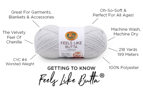  Lion Brand Yarn Feels Like Butta Soft Yarn for Crocheting and  Knitting, Velvety, 1-Pack, Dusty Pink