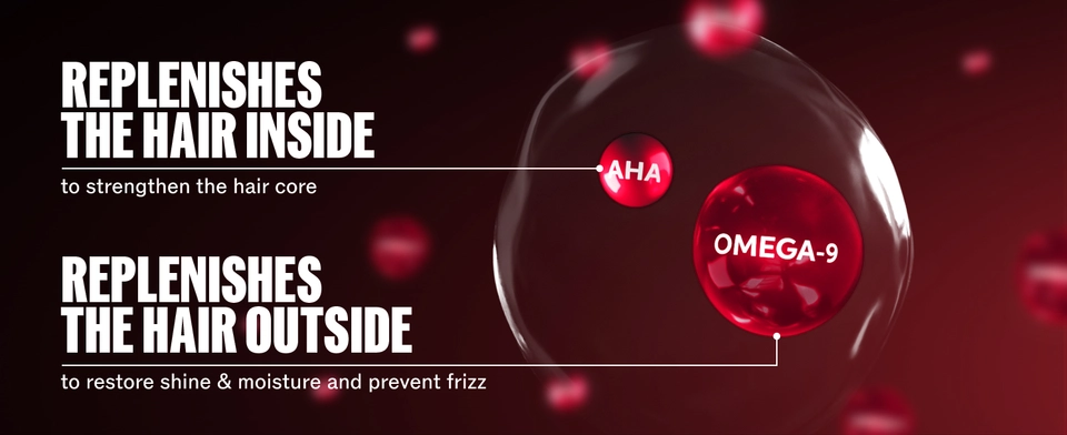 Ultimate repair replenishes inside with AHA and outside with omega-9