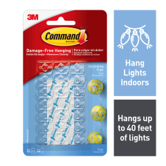 Command 2 lb. Medium Clear Hook Value Pack (6 Hooks, 12 Strips