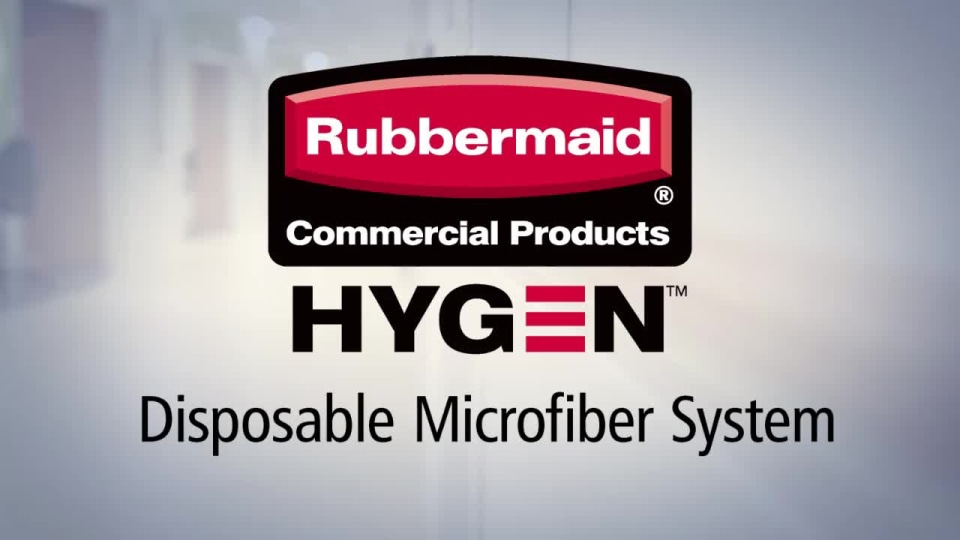thumbnail video image 2 of Rubbermaid Commercial HYGEN Disposable Microfiber Cloth Starter Kit Cloth - 7.20" Width x 10.80" Length - 160 / Tub - 1 Each - White, 2 of 4
