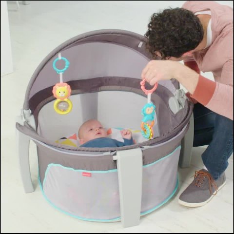 Fisher-Price On-the-Go Sit-Me-Up Infant Floor Seat Gray Hexagon