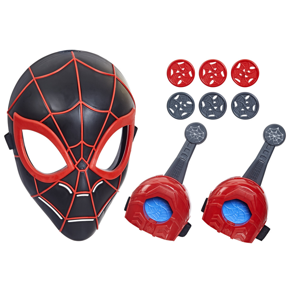 thumbnail video image 2 of Marvel: Spider-Man Across the Spider-Verse Miles Morales Kids Toy Action Figure Costume for Boys and Girls Ages 5 6 7 8 9 10 and Up, 2 of 10