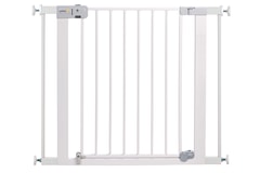 Safety 1st Easy Install Walk-Through 38-in x 36-in Pressure Mounted White  Metal Safety Gate in the Child Safety Gates department at Lowes.com