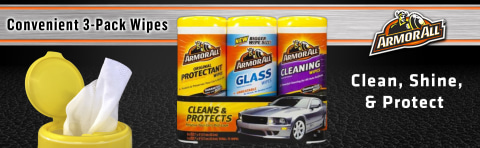 Armor All® Protectant, Cleaning and Glass Wipes, 3 pk.