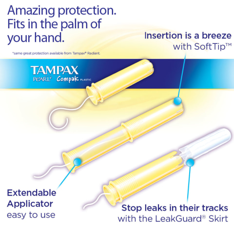 Tampons with the Applicator TAMPAX COMPAK REGULAR, 8 pcs. Buy for 1 roubles  wholesale, cheap - B2BTRADE