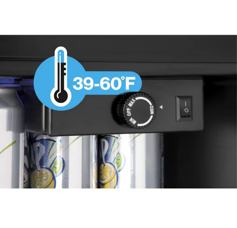 Haier HEBF100BXS 150-Can Beverage Center - SS on Fridge.com