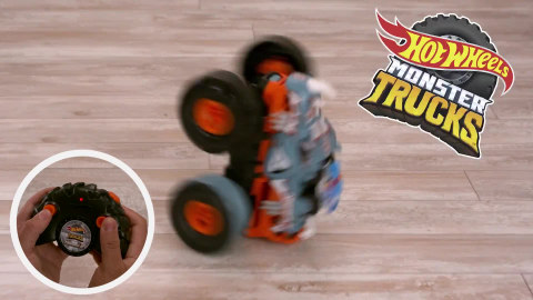 Hot Wheels Monster Trucks RC Rhinomite Transforms into Launcher, Includes  1:64 Scale Toy Truck 