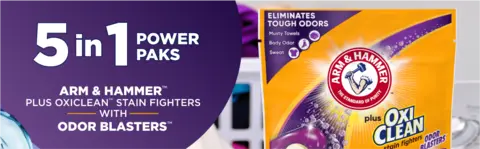 Arm & Hammer Plus OxiClean With Odor Blasters 5-IN-1 Power Paks, 24ct - online 8 bags