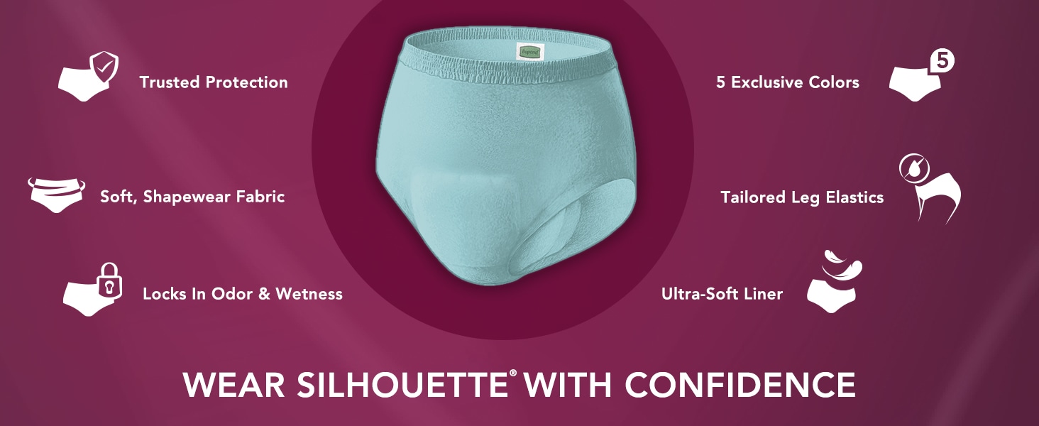 Buy Depend Silhouette Incontinence Underwear for Women Max Absorbency Medium  at