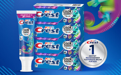 Crest Advanced Kid's Color Changing Fluoride Toothpaste, Bubblegum Flavor  (4.2 oz., 4 pk.)