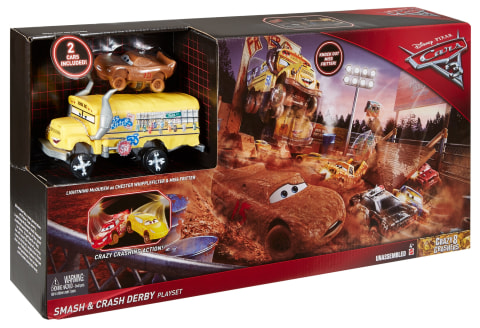 Cars 3 Crazy 8 Crashers Smash and Crash Derby Playset