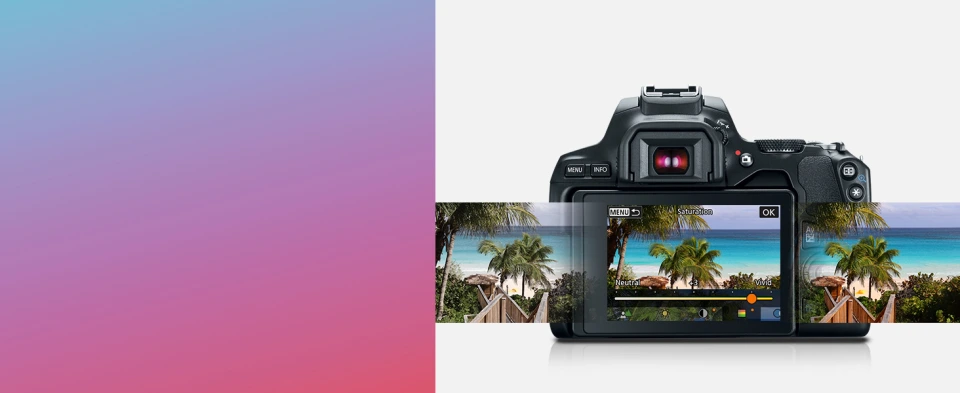 Canon EOS Rebel SL3 DSLR Camera With 18-55mm Lens (Black) (3453C002) + 4K Monitor + Canon EF 50mm Lens + Mic + Pro Headphones + 2 X 64GB Card + Color