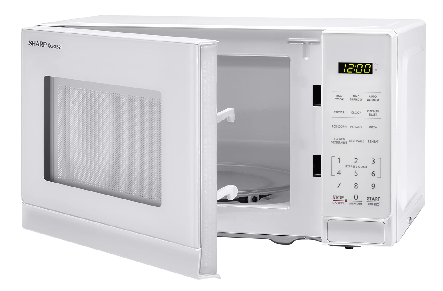SMC0710BW 0.7 Cu Ft White Carousel Microwave - Sharp