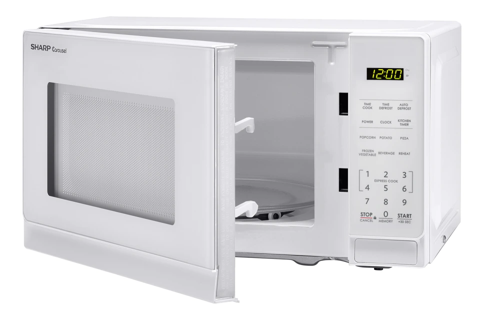 SMC0710BW 0.7 Cu Ft White Carousel Microwave - Sharp