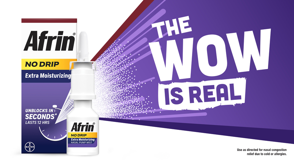 Afrin No Drip Extra Moisturizing 12 Hour Nasal Congestion Relief Spray