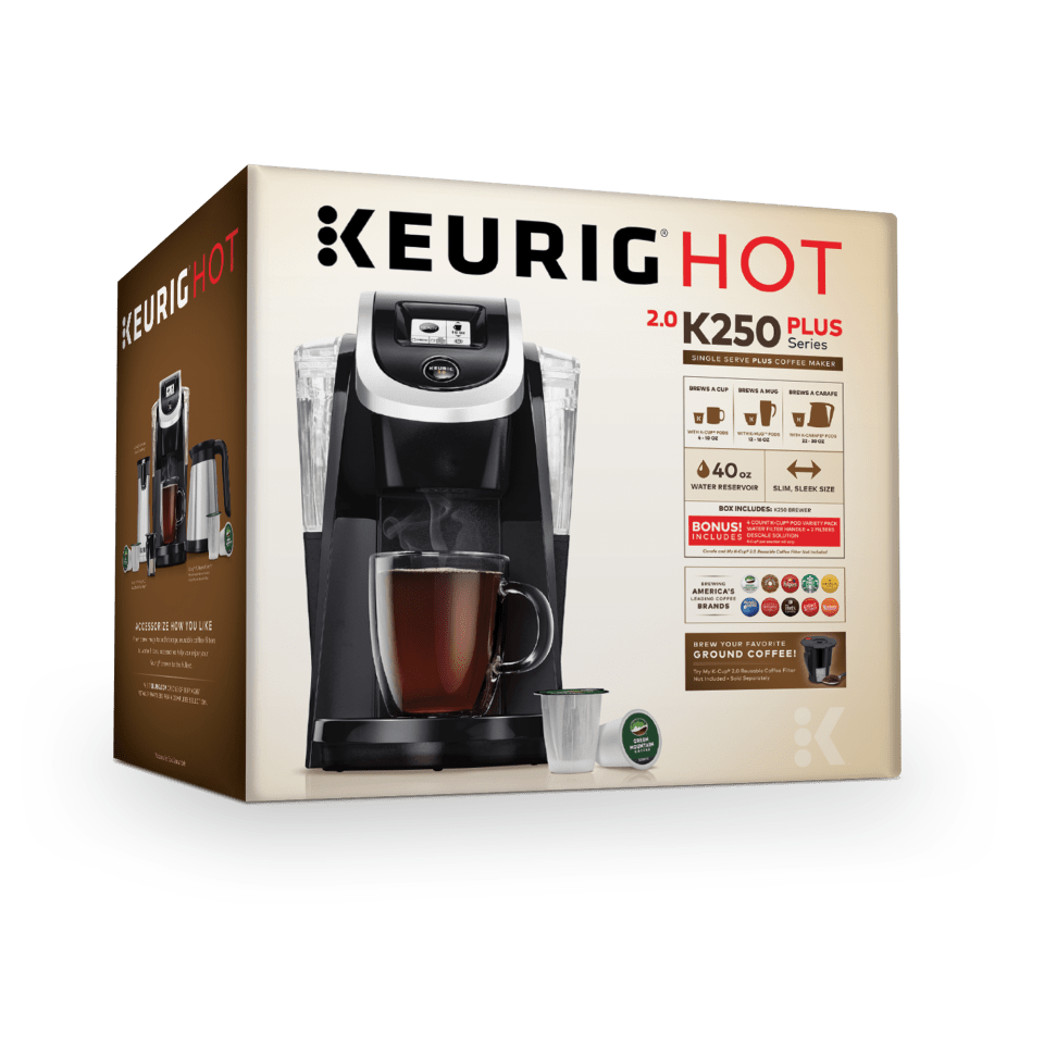 NEW K250 Keurig 2.0 Brewer Black Walmart