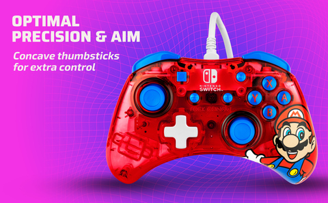  PDP Rock Candy Wired Controller for Nintendo Switch/ Lite/ OLED  - Bubblegum Princess Peach : Clothing, Shoes & Jewelry