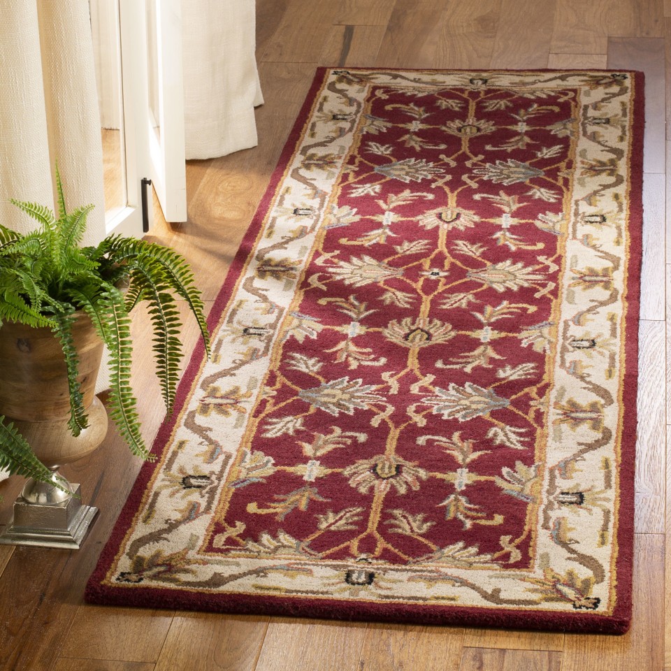 Safavieh Heritage Patna 2 x 12 Beige/Rust Indoor Floral/Botanical Oriental Handcrafted Runner Safavieh Heritage Patna 2 x 12 Beige/Rust Indoor Floral/Botanical Oriental Handcrafted Runner
