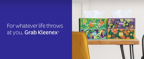 For whatever life throws at you, Grab Kleenex. For whatever life throws at you, Grab Kleenex.