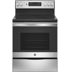 JVM6175EKES Over the Range Microwave Oven GE 4 Piece Kitchen Package With JB655EKES 30 Electric Range GFE28GMKES 36 French Door Refrigerator and GDT655SMJES 24 Built In Dishwasher In Slate