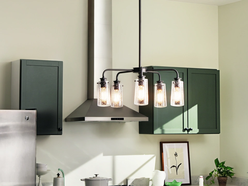Kichler Cullen 5-Light Classic Pewter Modern/Contemporary Geometric Medium Hanging Pendant Light