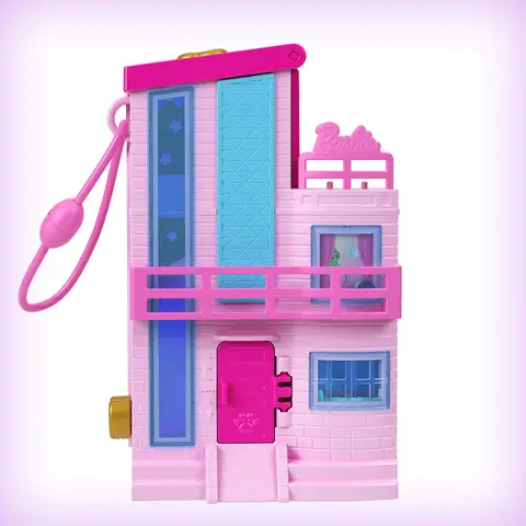 Polly Pocket Barbie Dreamhouse Compact Dollhouse Playset with 3 Micro Dolls 1 Pet 11 Accessories Walmart