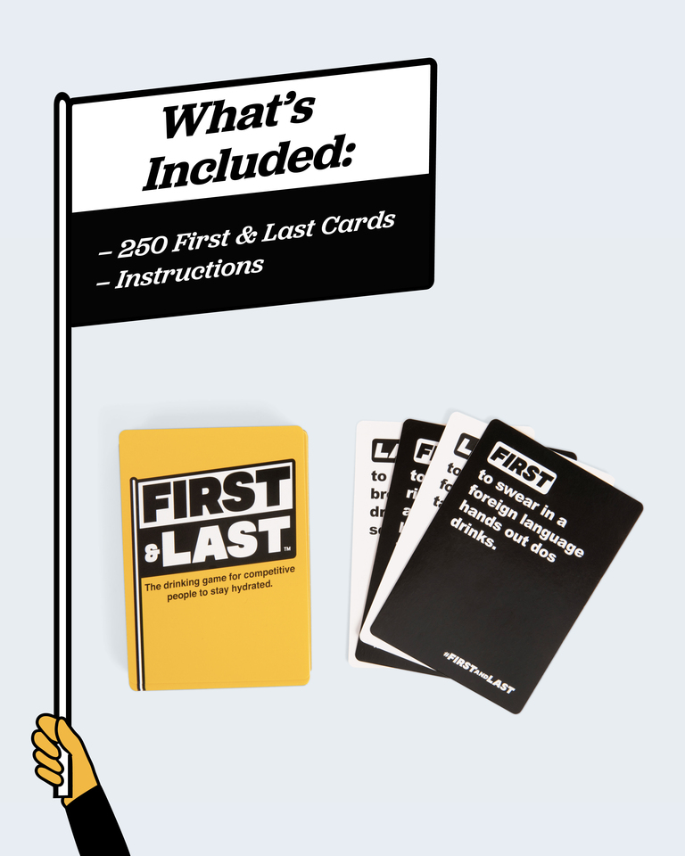 First and Last - The Party Drinking Classic Card Game, by What Do You Meme?  