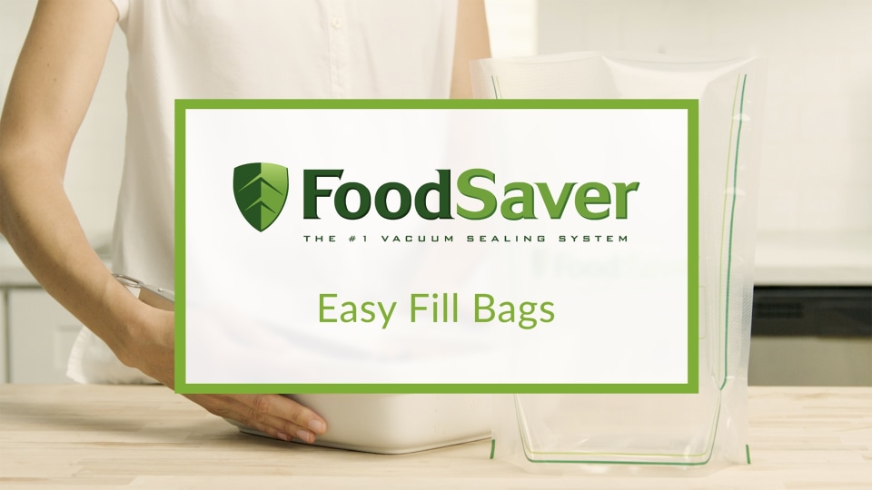 FoodSaver Easy Fill 1 Gallon Vacuum Sealer Bags, 10 Count, Clear