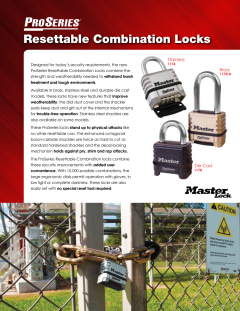 Master Lock - Combination Lock: Steel, 2″ High, 2-1/4″ Wide - 64559768 -  MSC Industrial Supply