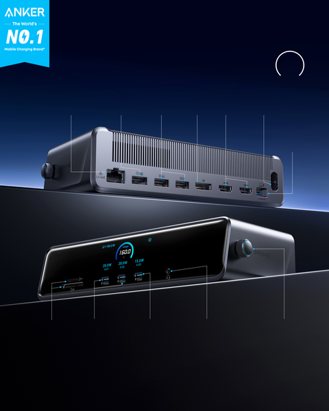 【新品】Anker Prime Docking Station 14-in-1 Anker Prime Docking Station, 14-in-1, Triple Display, DisplayLink