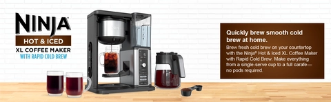 Ninja Hot Iced XL Coffee Maker with Rapid Cold Brew Coffee Tea Makers Ninja