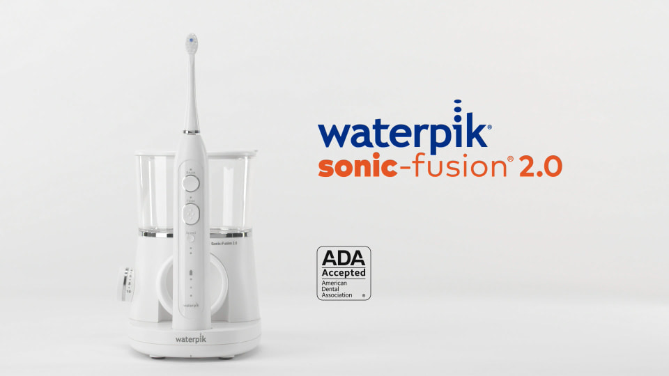 Waterpik SonicFusion 2.0 Flossing Toothbrush, Electric Toothbrush & Water Flosser Combo, White