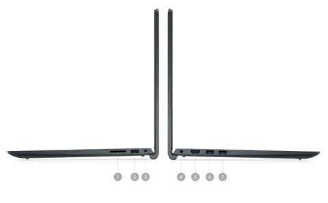 Lateral Inspiron 15 hdmi slot portas USB