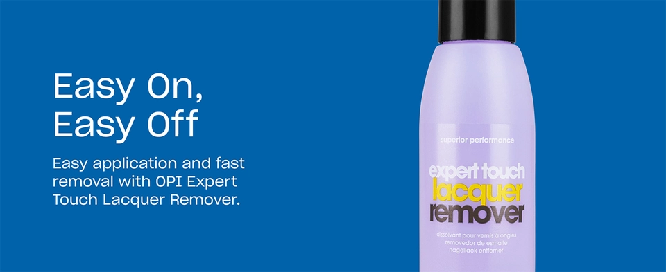 Easily remove with OPI Expert Touch Remover