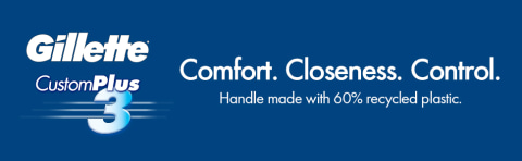 Comfort. Closeness. Control. Gillette custom plus 3