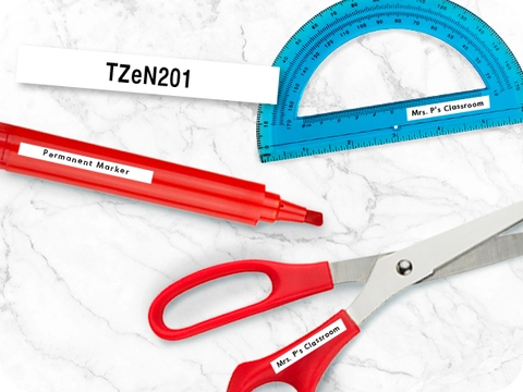 Brother P-touch Narrow Non-Laminated Label Tape, 9/64