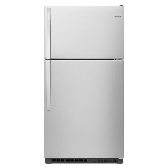 WRT311FZDM Whirlpool 33 Wide Top Freezer Refrigerator Monochromatic Stainless Steel