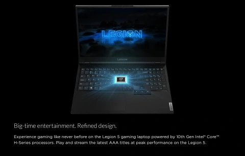 Lenovo Legion 5 15IMH05 82AU - 180-degree hinge design - Intel