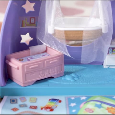 thumbnail video image 2 of Replacement Part for Fisher-Price Little People Cuddle 'n Play Nursery Playset - GKP70 ~ Baby Girl Figure ~ Pink Bib with Star ~ Blonde Hair, 2 of 6
